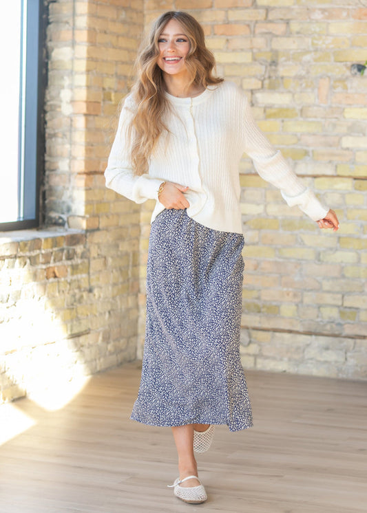 Indigo June Floral Print Maxi Skirt FF Skirts