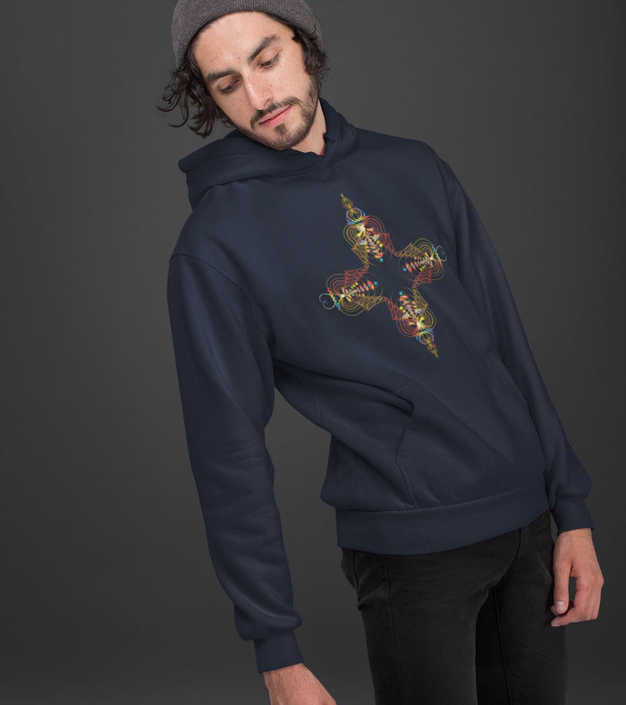 InhalExhale Cross Hoodie Choice of Colors — Image 2 by Symbolika