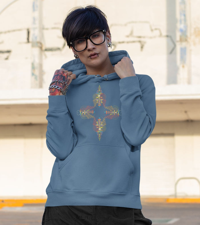 InhalExhale Cross Hoodie Choice of Colors — Image 3 by Symbolika
