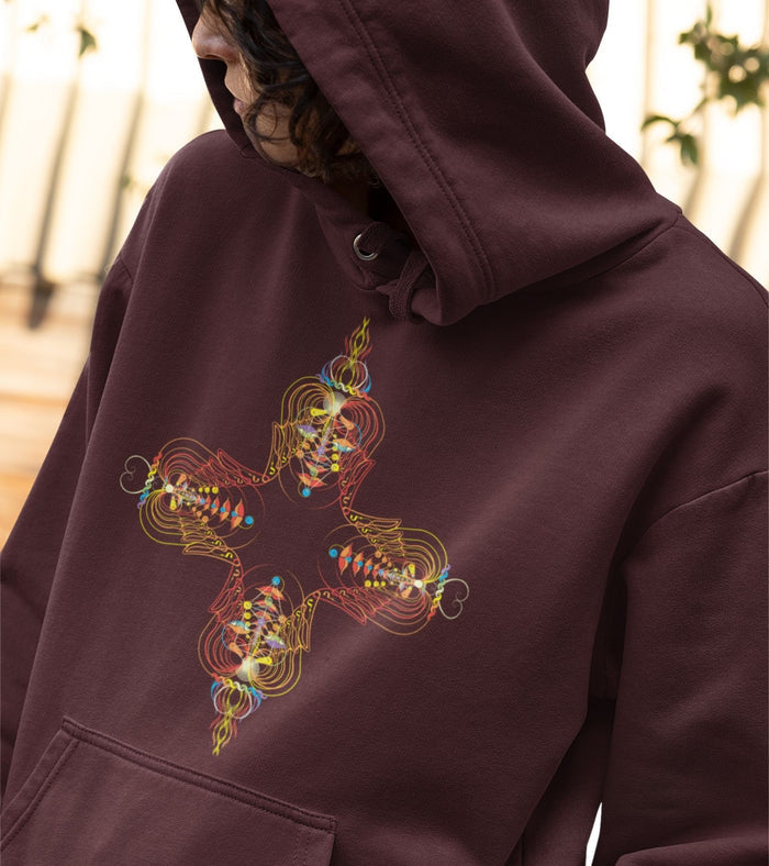 InhalExhale Cross Hoodie Choice of Colors — Image 4 by Symbolika