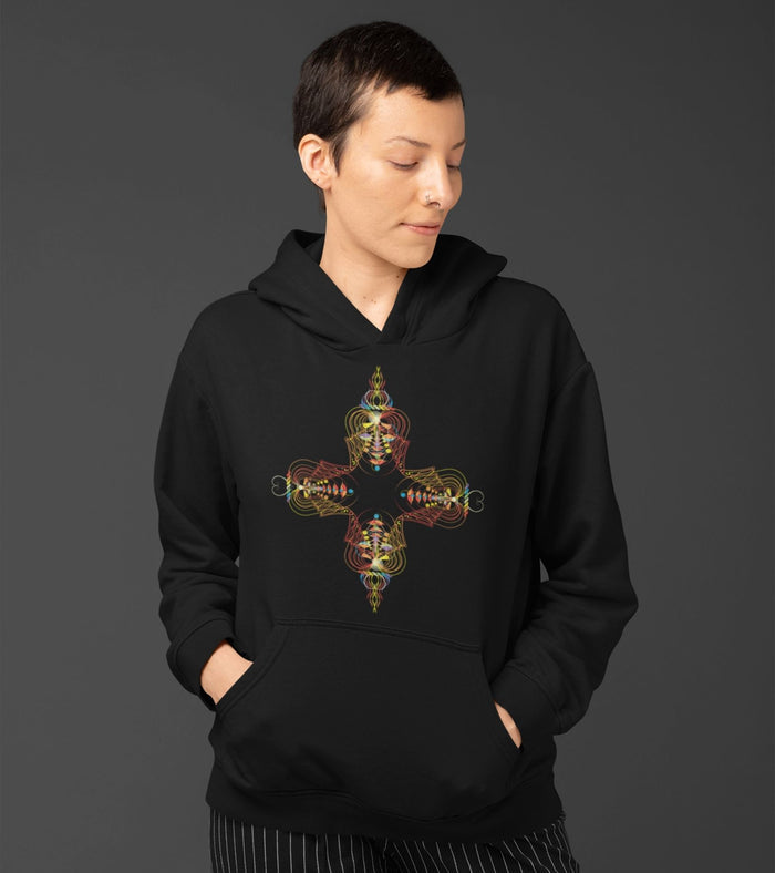 InhalExhale Cross Hoodie Choice of Colors — Image 5 by Symbolika