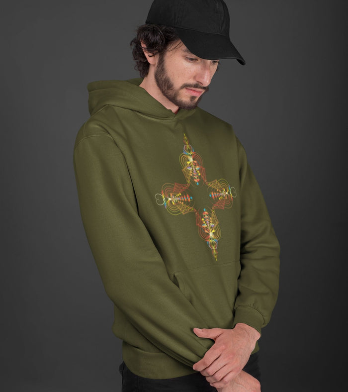 InhalExhale Cross Hoodie Choice of Colors — Image 6 by Symbolika