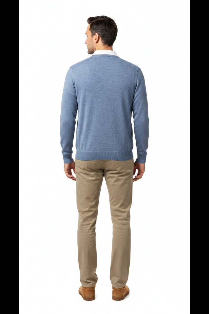 Branberry Angus Crew Neck Steel — Studio Back