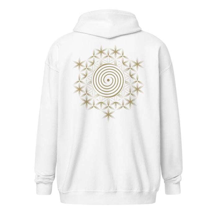 Interlocking Spirals Hoodie Choice of Colors — visionary art by Symbolika