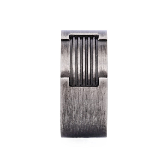 Ion Plated Antique Gunmetal Stainless Steel Ring