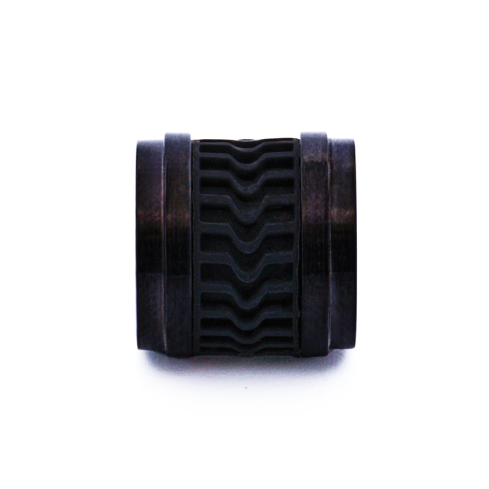 Ion Plated Black Black Rubber Bead