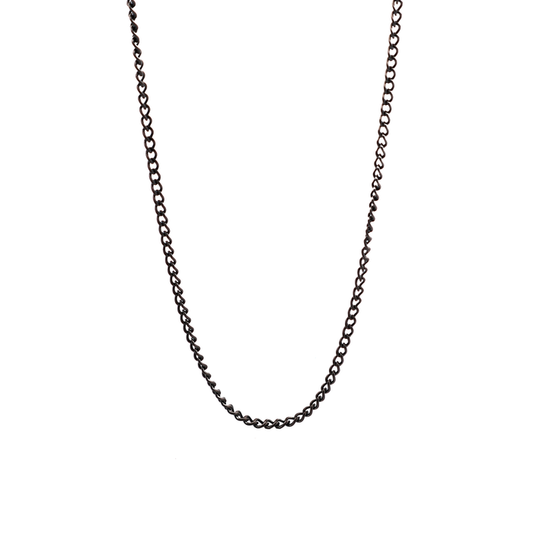 Ion Plated Black Stainless Steel Chain 55cm