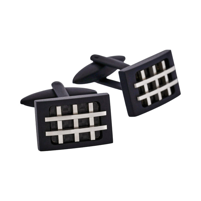 Ion Plated Black Steel Cufflinks