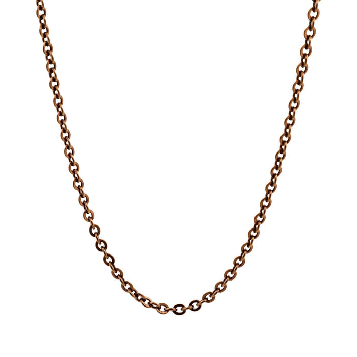 Ion Plated Brown Stainless Steel Rolo Neck Chain