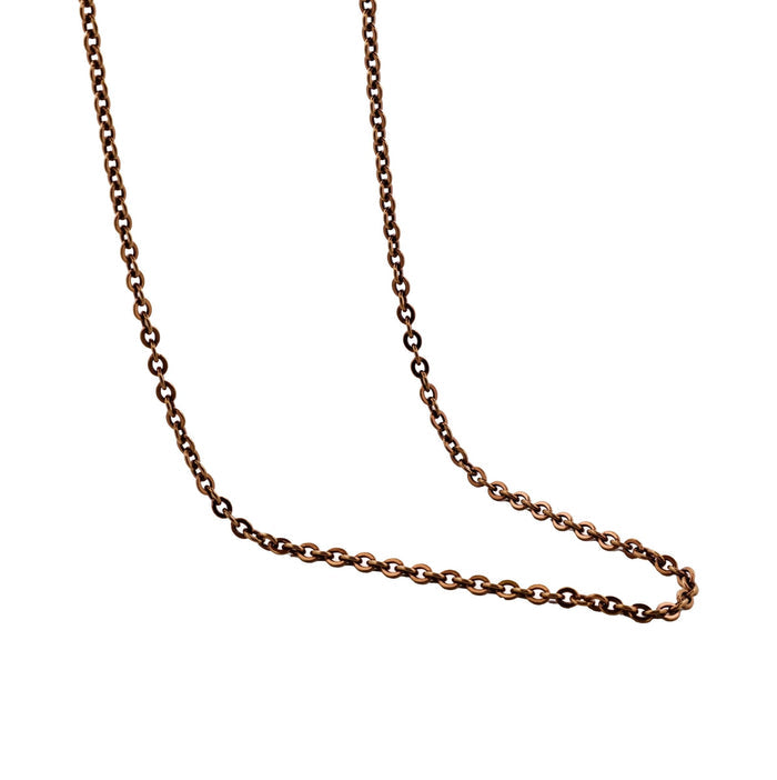 Ion Plated Brown Stainless Steel Rolo Neck Chain