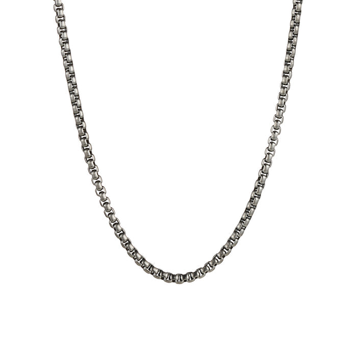 Ion plated Gun Metal Stainless Steel Neck Rolo Neck Chain