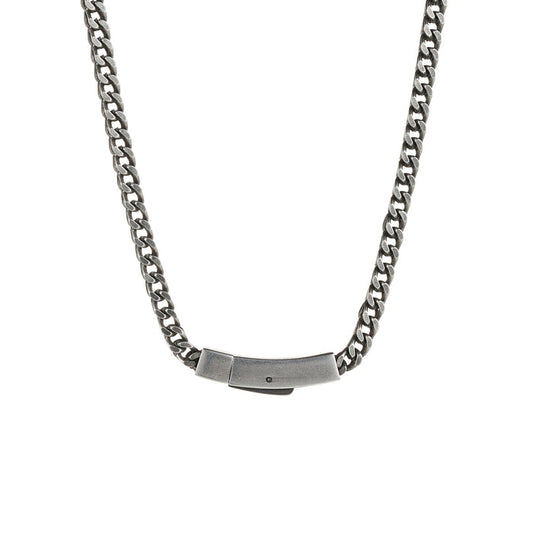 Ion plated Gun Metal Stainless Steel Thick curb Link Neck Chain
