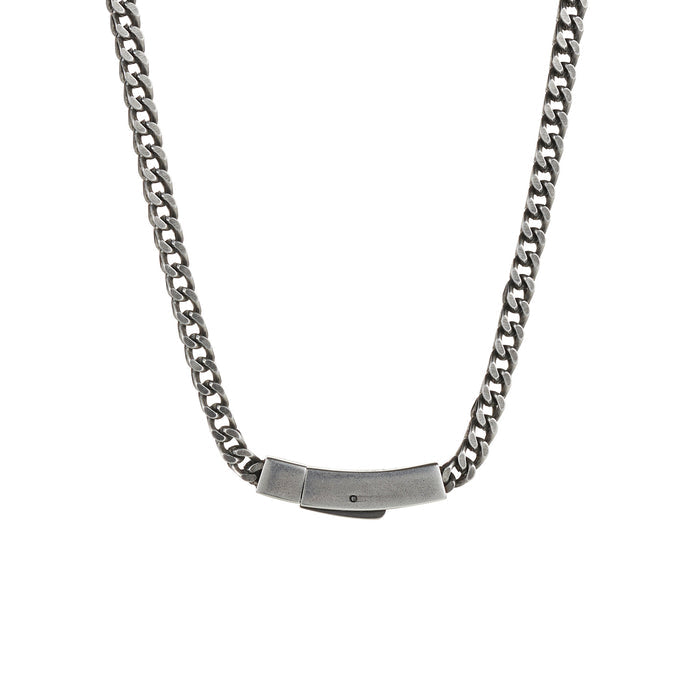 Ion plated Gun Metal Stainless Steel Thick curb Link Neck Chain