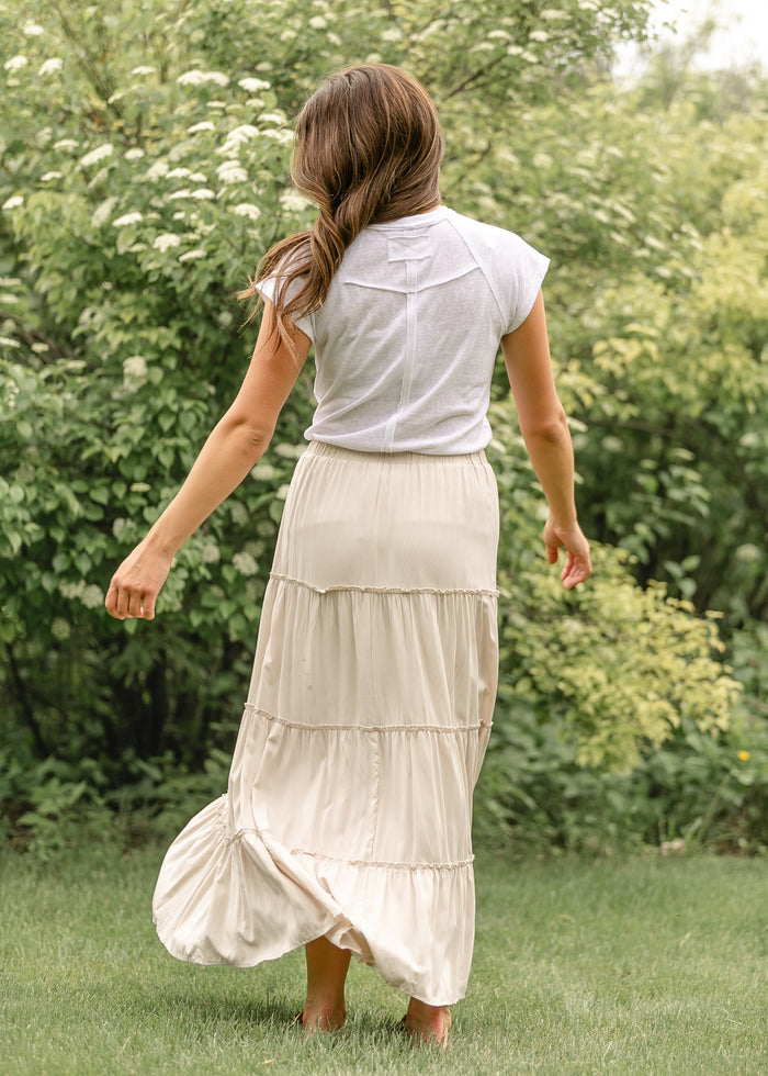 Ivy Lightweight Cap Sleeve Tee FF Tops