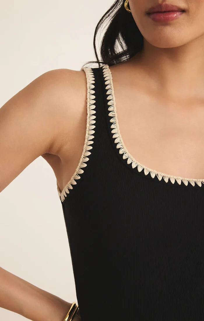 Jaidynn Whipstitch Rib Tank