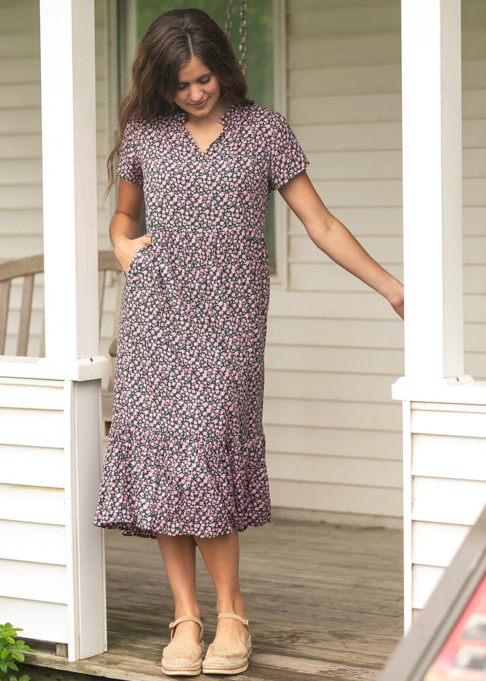 Jaydrien Short Sleeve Midi Dress IC Dresses