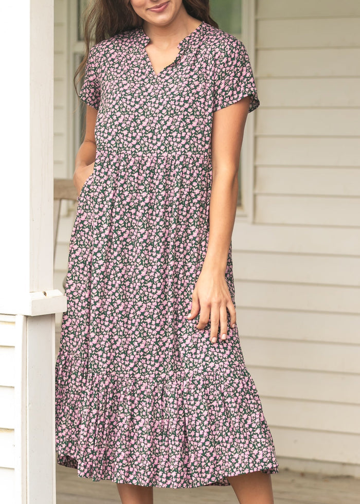 Jaydrien Short Sleeve Midi Dress IC Dresses