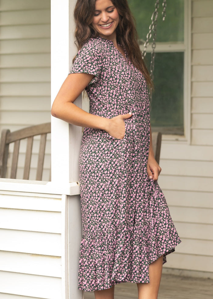 Jaydrien Short Sleeve Midi Dress IC Dresses