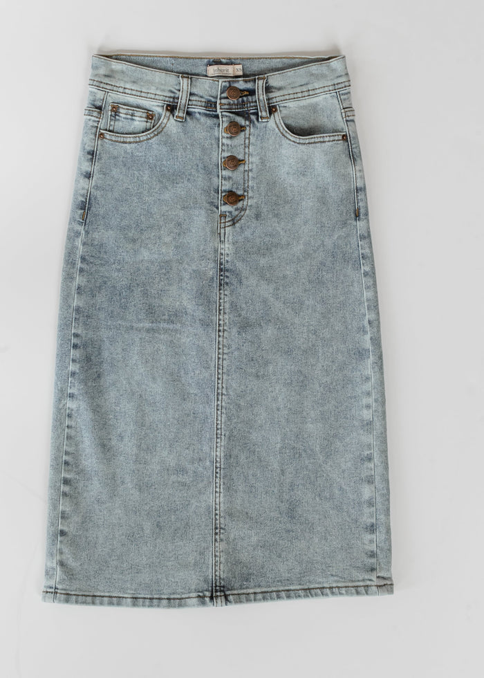 Josie A-line Denim Midi Skirt IC Skirts