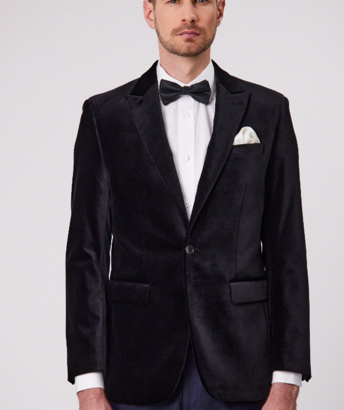 JV1 Jonah Black Velvet Jacket - Savile Row