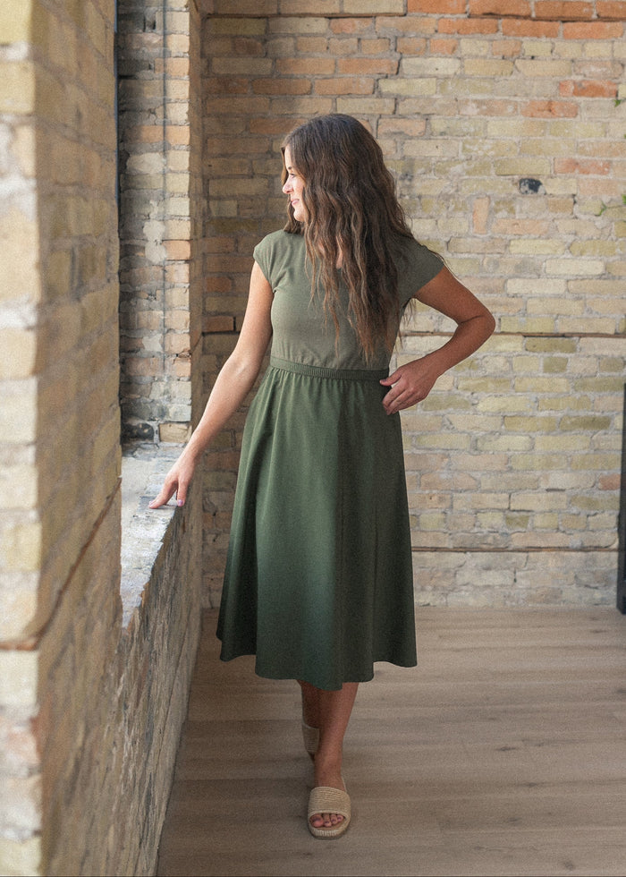 Kate Cap Sleeve Midi Dress IC Dresses