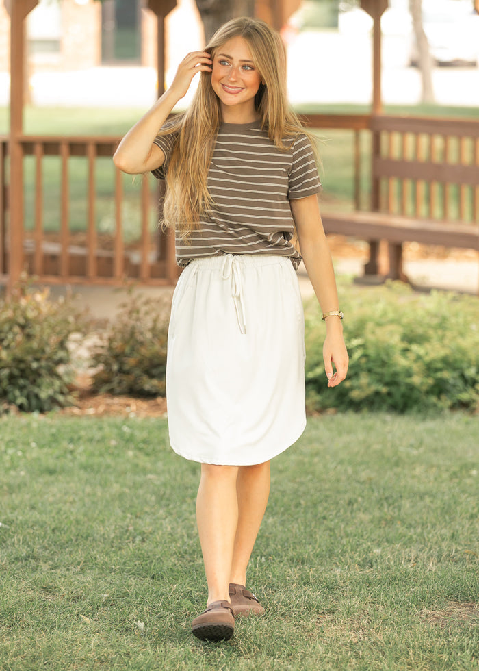 Kenedi Bone White Athletic Sport Skirt IC Skirts
