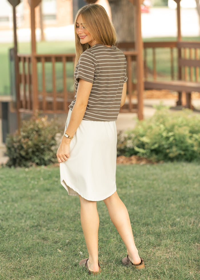 Kenedi Bone White Athletic Sport Skirt IC Skirts