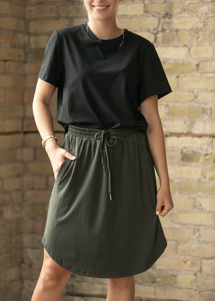 Kenedi Olive Athletic Sport Skirt IC Skirts