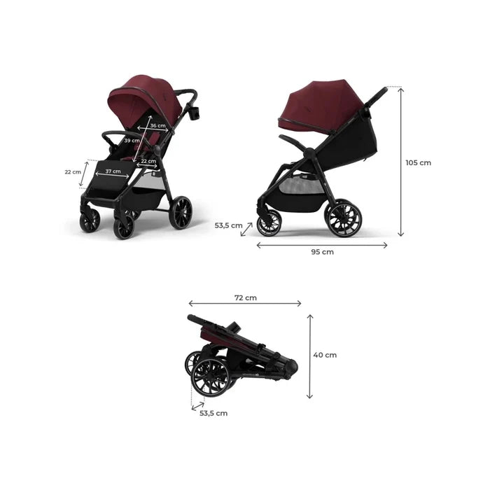 Kinderkraft Grande 2 Stroller - Dark Ruby Dark Ruby - ebebek