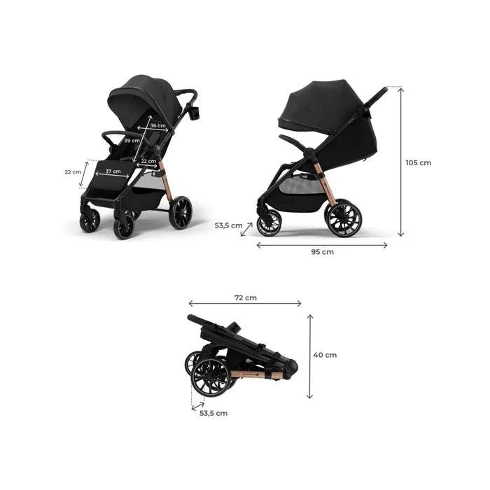 Kinderkraft Grande 2 Stroller - Midnight Black Midnight Black - ebebek