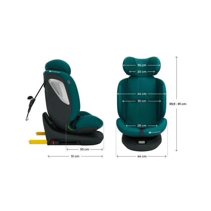 Kinderkraft I-Grow 2 Plus Group 0+/1/2/3 i-Size Car Seat - Green Green - ebebek