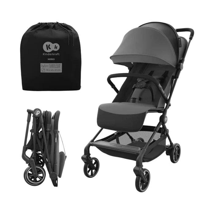 Kinderkraft Nebo Compact Stroller - Platinium Grey Platinium Grey - ebebek