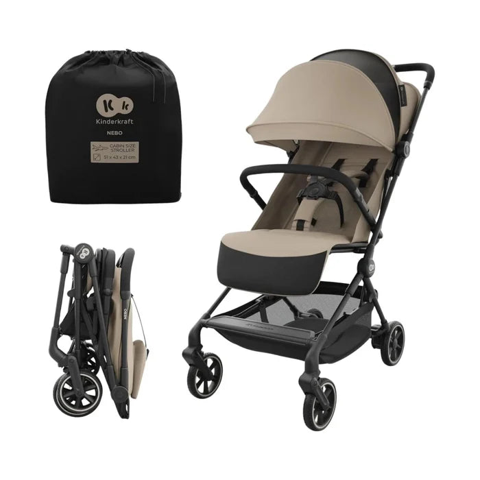 Kinderkraft Nebo Compact Stroller - Soft Beige Soft Beige - ebebek