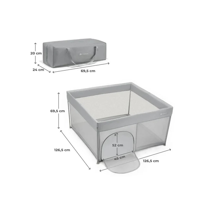 Kinderkraft Ziki Playpen - Grey Grey - ebebek