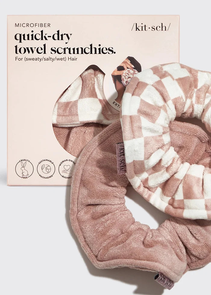 Kitsch™ Microfiber Quick-Dry Towel Scrunchie 2pc Accessories