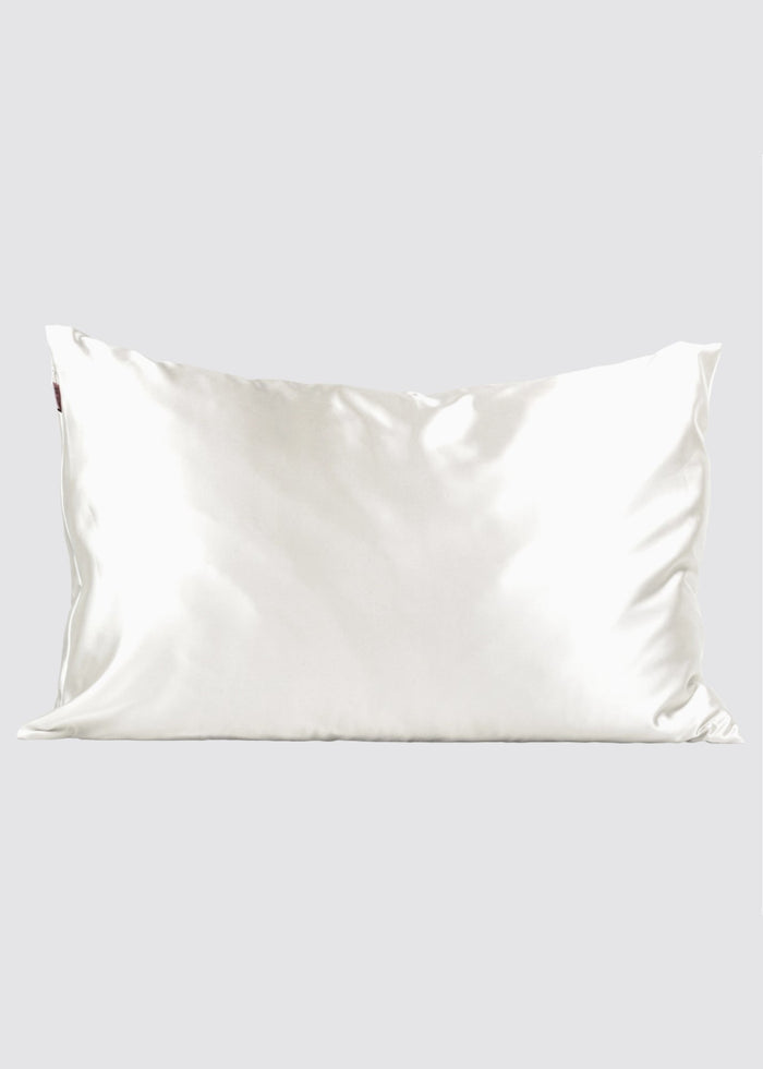 Kitsch™ Satin Standard Size Pillowcase FF Home + Lifestyle Ivory