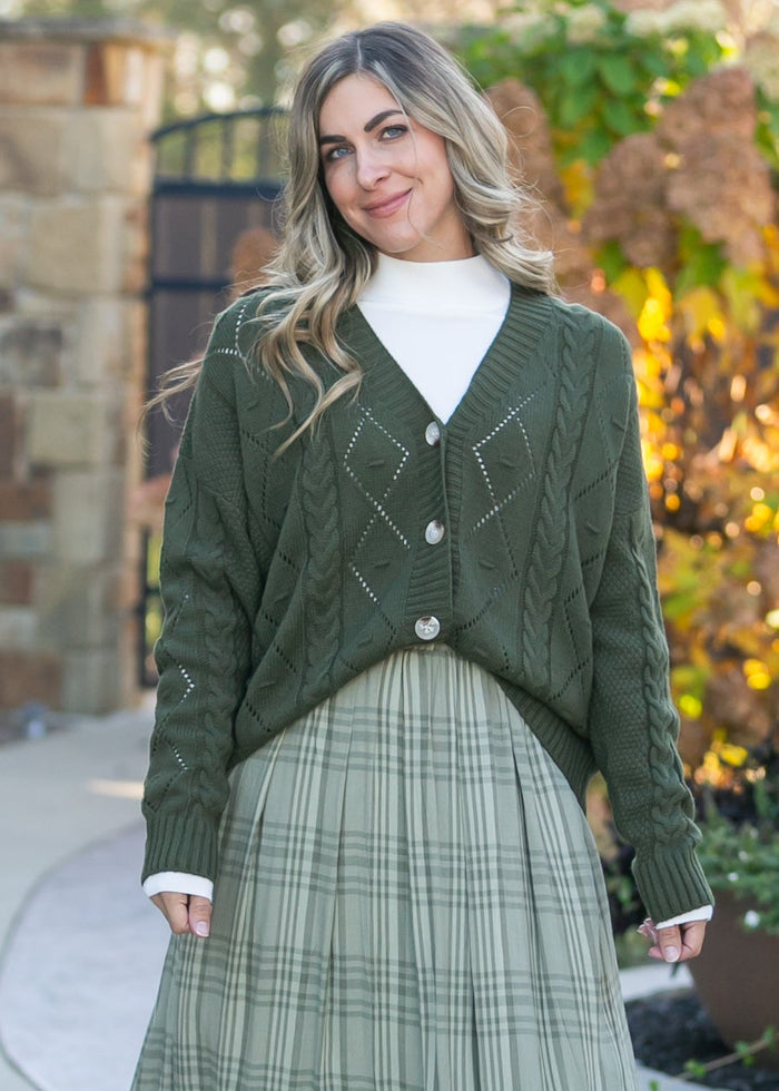 Knit Button Up Cardigan FF Layering Essentials