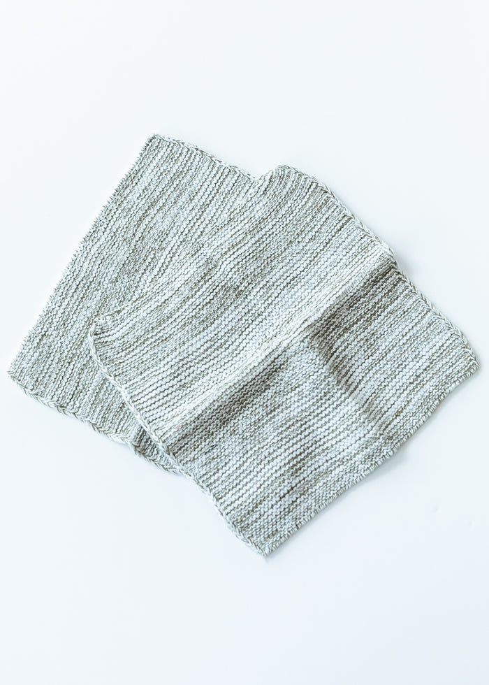 Knit Dishcloths Set of 2 FF Home + Lifestyle Olive