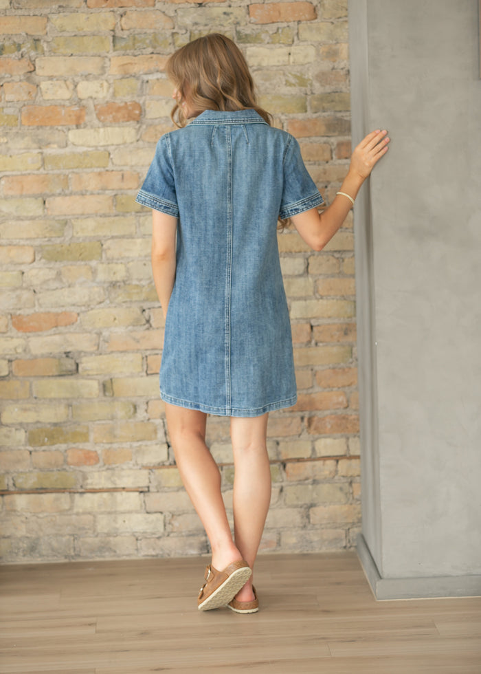 Kut From the Kloth® Parker Denim Button Up Midi Dress FF Dresses