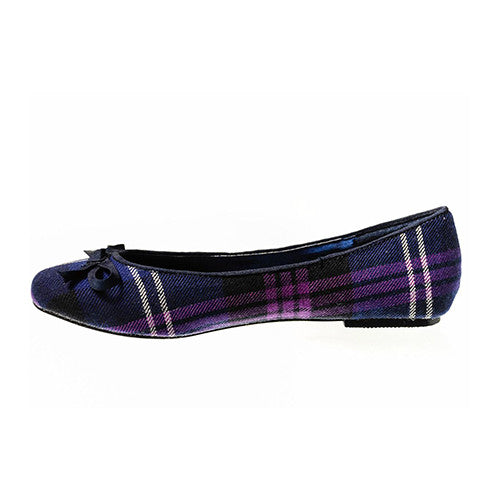 Ladies Tartan Flat Shoes