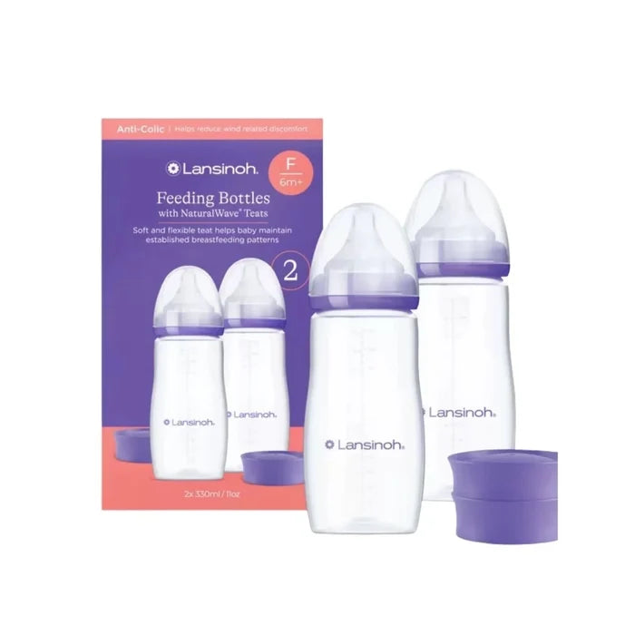 Lansinoh Feeding Bottles with NaturalWave Teat 330ml Pack of 2 - ebebek