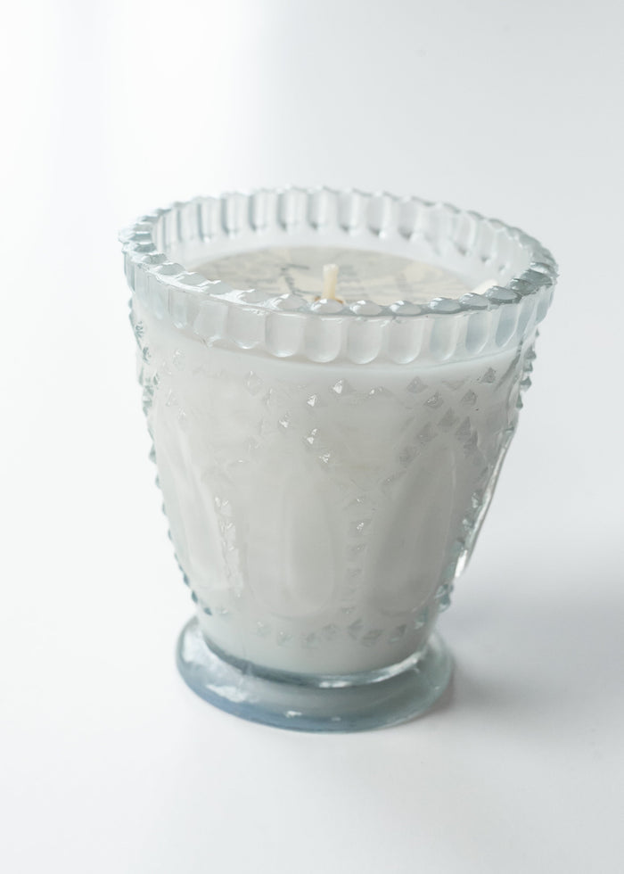 Lavender Vanilla Pressed Glass Candle FF Home + Lifestyle
