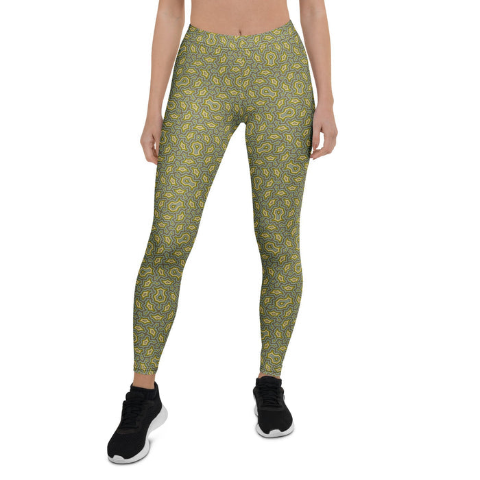 Leggings Geometric Pattern – Angelic Mexicana Purple Earth - symbolika