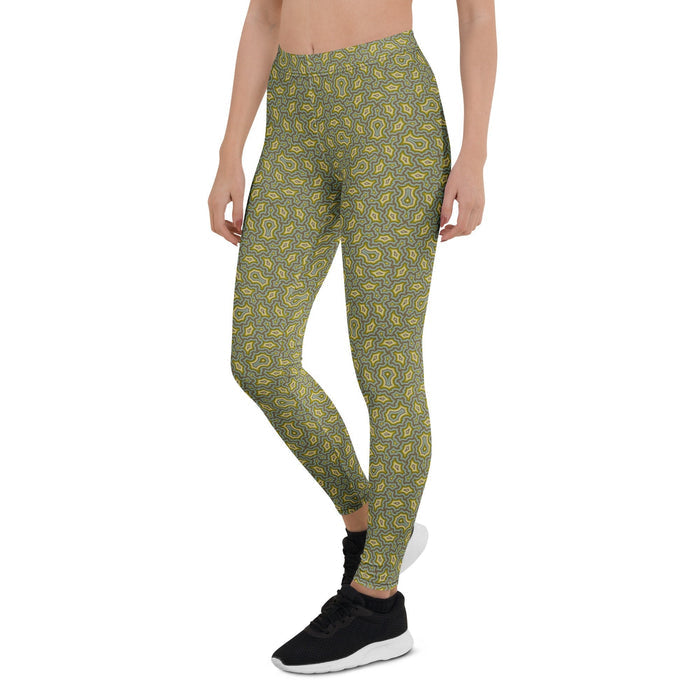 Leggings Geometric Pattern – Angelic Mexicana Purple Earth - symbolika