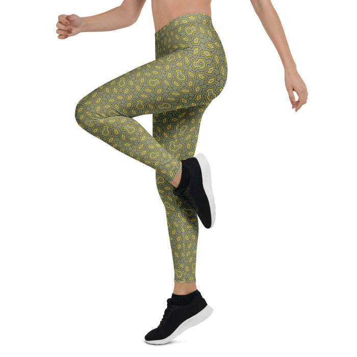Leggings Geometric Pattern – Angelic Mexicana Purple Earth - symbolika