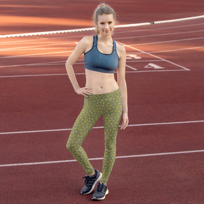 Leggings Geometric Pattern – Angelic Mexicana Purple Earth - symbolika