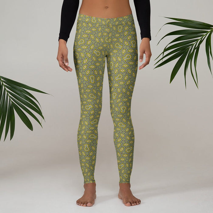 Leggings Geometric Pattern – Angelic Mexicana Purple Earth - symbolika