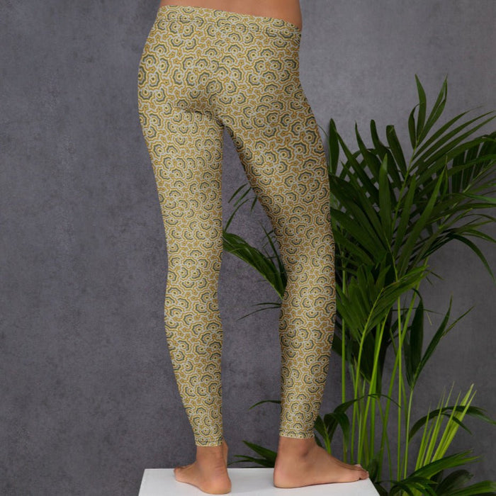 Leggings Geometric Pattern – Bouquet Grey Earth - symbolika