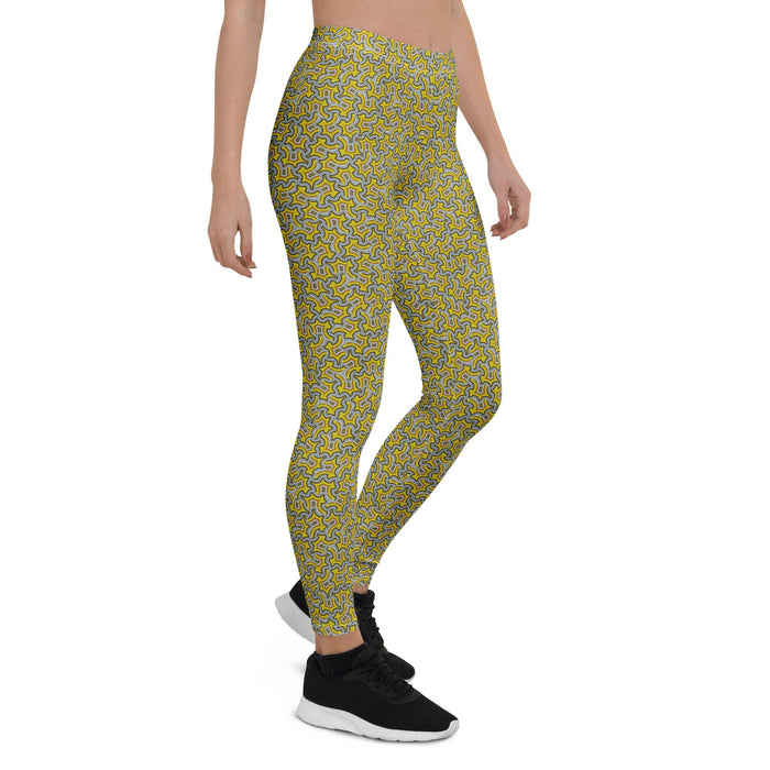 Leggings Geometric Pattern – Itzam Yellow - symbolika