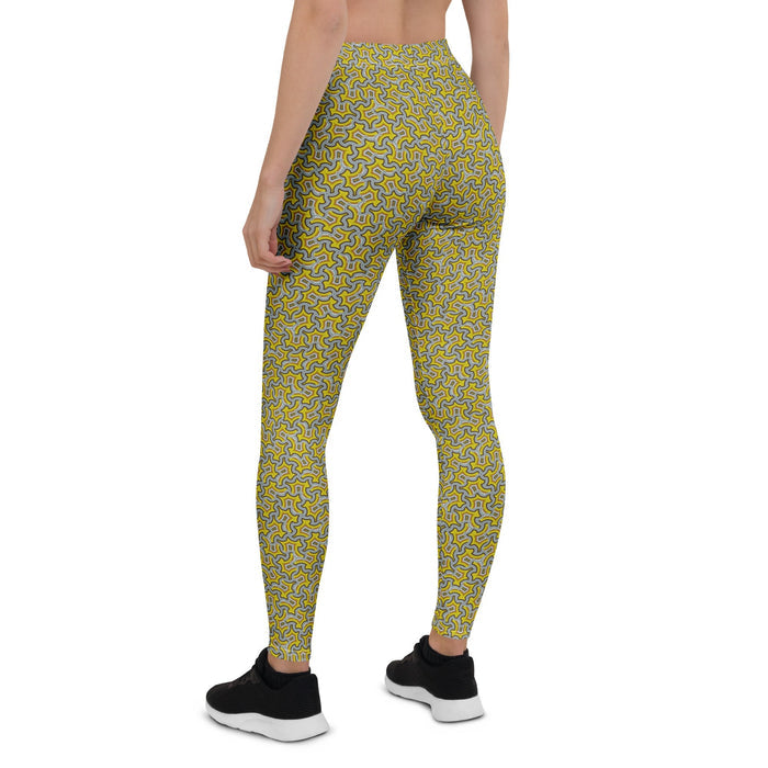 Leggings Geometric Pattern – Itzam Yellow - symbolika